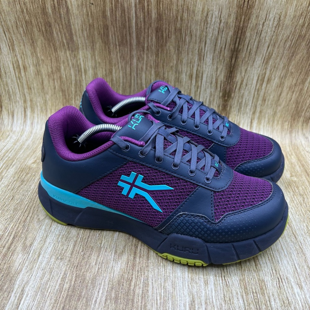 Kuru Quantum 2 Sneakers Women's Size 9 Wide Purple Navy Teal Mesh Athletic Shoes